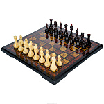 Шахматы с инкрустацией и фигурами из янтаря "Жемчужина Балтики" 42х42 см