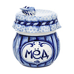 09156 Гжель Медовница (пчела) 10*10см Авт.Черновы Л.и В 