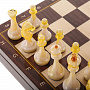 Шахматный ларец с янтарными фигурами 37х37 см, фотография 3. Интернет-магазин ЛАВКА ПОДАРКОВ