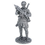 0080104 Олов.миниатюра некраш. 6-11мм Красноармеец-минометчик, пехота красной армии 1943-45гг. СССР