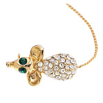  Традиции ФАБЕРЖЕ Брошь "МЫШКА дл.хвостик" 7*1,5см  7571