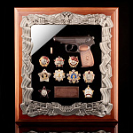 0055063/16-277/44*40см Гальванопластика Ключница "Макаров с наградами СССР" (16-277)