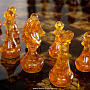 Шахматы в ларце с инкрустацией из янтаря и янтарными фигурами, фотография 11. Интернет-магазин ЛАВКА ПОДАРКОВ