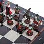Шахматный ларец с оловянными фигурами "Полтава" 48х48 см, фотография 6. Интернет-магазин ЛАВКА ПОДАРКОВ