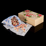 0033871/3002 Игра ЛОТО подарочное (дер.короб, роспись) светлое