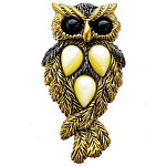 0049807/2054.4 Брошь Филин Ночь (белый)