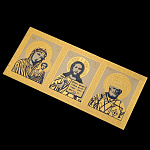  Златоуст ИКОНА АВТОМОБИЛЬНАЯ ТРИПТИХ стальная с синением (2827)