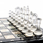 Шахматный ларец с перламутром и фигурами из хрусталя (черн), фотография 4. Интернет-магазин ЛАВКА ПОДАРКОВ