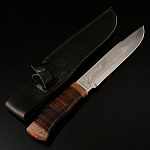 0049615 Златоуст Нож разделочный Браконьер (кожа)