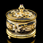 0035343/МЗ-358-7 Златоуст ЛАРЧИК с камнем малый (черн.серебра)