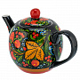 Чайник заварочный 0,7 л "Клубника". Хохлома, фотография 3. Интернет-магазин ЛАВКА ПОДАРКОВ