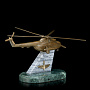 Модель техники "Вертолёт Ми-8" из бронзы на каменном постаменте, фотография 3. Интернет-магазин ЛАВКА ПОДАРКОВ