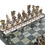 Шахматы с полем из камня и металлическими фигурами "Сражение" 38х38 см, фотография 10. Интернет-магазин ЛАВКА ПОДАРКОВ