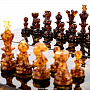 Шахматы с инкрустацией из янтаря и янтарными фигурами "Африка", фотография 3. Интернет-магазин ЛАВКА ПОДАРКОВ