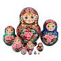 Матрешка "Цветы" 10 мест, фотография 4. Интернет-магазин ЛАВКА ПОДАРКОВ