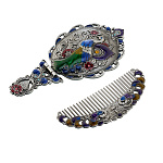 Набор с зеркалом и расческой "Павлин"