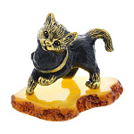 0045820/1538 Сувенир Котик игривый с бантиком  Сувенир (белый)