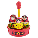 Набор для специй "Матрёшки". Дерево