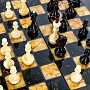 Шахматы с инкрустацией и фигурами из янтаря "Арабески-Тина" 56х56 см, фотография 6. Интернет-магазин ЛАВКА ПОДАРКОВ