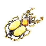 0045126/1051.4 Брошь Жук Голиаф со стразами (комбинированный)