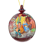 0048201/8см-1 шт лаковая миниатюра Холуй" ШАР Новогодний"50,9 в футляре