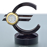 0024671 Нат.камень ЧАСЫ "ЕВРО" Обсидиан  