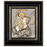 0059976 Гальванопластика ИКОНА "ГЕОРГИЙ ПОБЕДОНОСЕЦ" 27,5*24*5,5см
