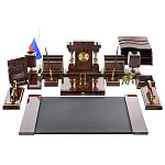 0039153 Нат.камень Письменный набор  Обсидиан "ЦАРСКИЙ"