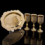 Питейный водочный набор на 3 персоны "Орнамент". Златоуст