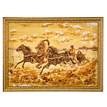 Картина янтарная "Зимняя тройка" 60х80 см