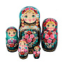 Матрешка "Цветы" 5 мест, фотография 4. Интернет-магазин ЛАВКА ПОДАРКОВ