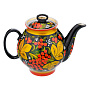 Чайник заварочный 0,5 л с росписью "Ягодки". Хохлома, фотография 4. Интернет-магазин ЛАВКА ПОДАРКОВ