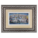0040456/Т/42*34см  Картина "ХРАМЫ МОСКВЫ" в раме ПЕРЛАМУТР