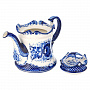 Чайник "Утро №2" средний. Гжель, фотография 3. Интернет-магазин ЛАВКА ПОДАРКОВ