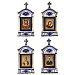 -Казанская Гжель ИКОНА "Божией Матери "Казанская" в золоте