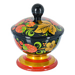 300024  Хохлома СОЛОНКА "Былинка"( клубника) 90*80   в/кат 25290090080