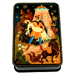 200911 Лаковая миниатюра Шкатулка "Царь-девица" 13*9см 105,9