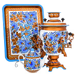 0063411-желудь Самовар электрический  "ВАСИЛЬКИ" 3л 