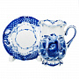 Кофейная пара "Тюльпан". Гжель, фотография 2. Интернет-магазин ЛАВКА ПОДАРКОВ