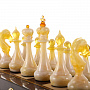 Шахматный ларец с янтарными фигурами 37х37 см, фотография 6. Интернет-магазин ЛАВКА ПОДАРКОВ