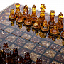 Шахматы с инкрустацией и фигурами из янтаря 32х32 см, фотография 2. Интернет-магазин ЛАВКА ПОДАРКОВ