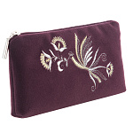 -2090000003642 Очечник тк. бархат Мод 249-1 Рис 852-2 А разм 10*19*2 /тк. бархат фиолетовый /