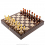 Шахматный ларец с янтарными фигурами 37х37 см, фотография 1. Интернет-магазин ЛАВКА ПОДАРКОВ