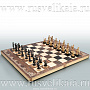 Шахматы деревянные "Полтава" с фигурами из цинкового сплава, фотография 1. Интернет-магазин ЛАВКА ПОДАРКОВ