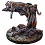 Деревянная резная скульптура "Ягуар на дереве". Высота 80 см, фотография 1. Интернет-магазин ЛАВКА ПОДАРКОВ