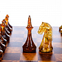 Шахматный ларец из капа с фигурами из янтаря "Эстетика", фотография 5. Интернет-магазин ЛАВКА ПОДАРКОВ