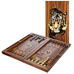 0063439 Янтарь Нардовая доска "ТИГР" Янтарь Орех  60*30 см