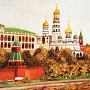 Картина янтарная "Большой Кремлевский дворец" 60х40 см, фотография 2. Интернет-магазин ЛАВКА ПОДАРКОВ