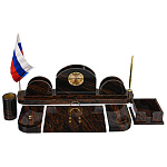 0061596 Натуральный камень Настольный набор "Альянс" , обсидиан