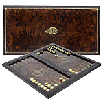 0035159 Натуральное дерево НАРДЫ 60*30*4,5см подарочные в дер.ч. (ясень, грецкий орех) 